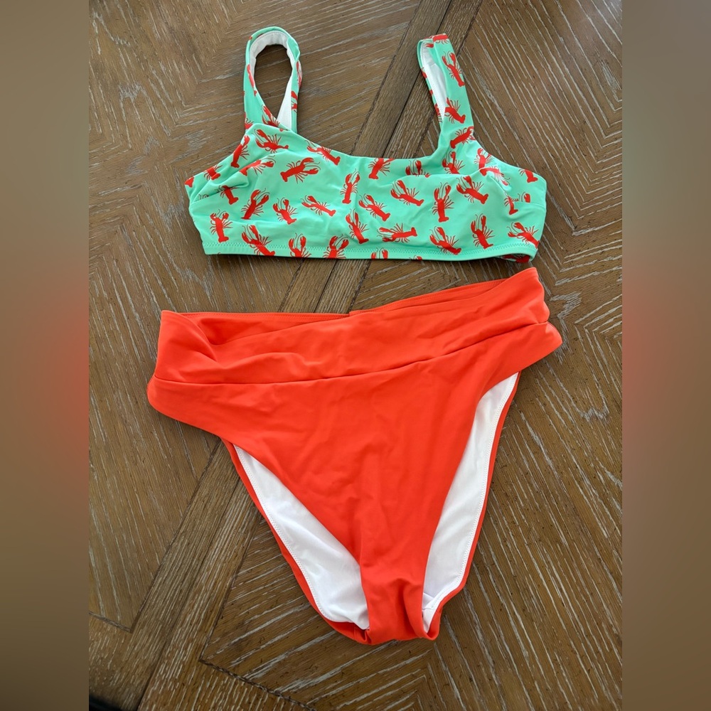 Meundies Lobster Print Bikini Set LIKE NEW